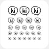 typographic "hi" reusable privacy sticker set CamTag on sale