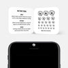 typographic "hi" reusable privacy sticker CamTag on phone