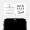 silver "hi" reusable privacy sticker CamTag on phone