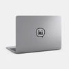 spacegray "speech bubble hi" reusable macbook sticker tabtag on a mac