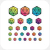 colorful "icosahedron" reusable privacy sticker set CamTag