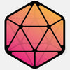 colorful "icosahedron" tabtag reusable macbook sticker tabtag