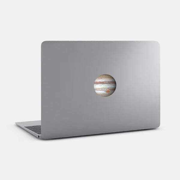 jupiter reusable macbook sticker tabtag on a mac