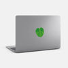 colorful "leaf" reusable macbook sticker tabtag on a mac