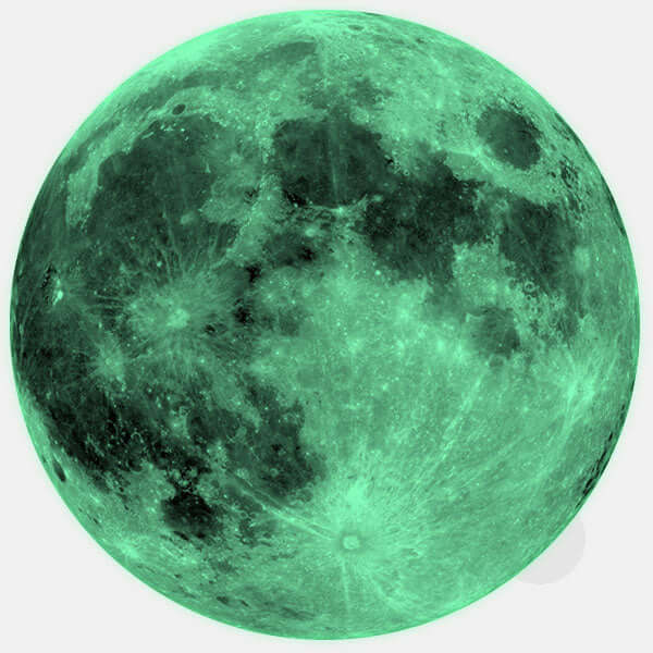 Luminescent Night Full Moon Reusable MacBook Sticker | TabTag