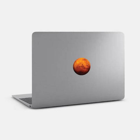 planets "mars" reusable macbook sticker tabtag on a mac