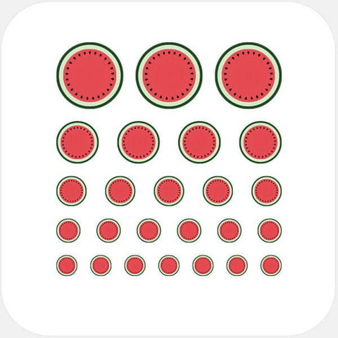 food "melon" reusable privacy sticker set CamTag