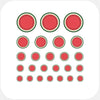 food "melon" reusable privacy sticker set CamTag