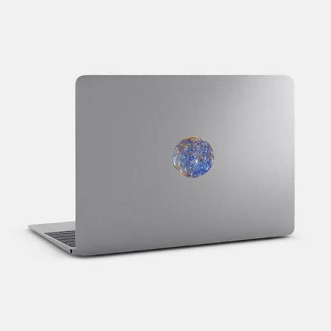 planets "mercury" reusable macbook sticker tabtag on a mac