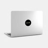 luminescent day "merde" reusable macbook sticker tabtag on a laptop