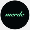 luminescent night "merde" reusable macbook sticker tabtag