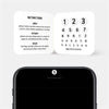 typographic "numbers set" reusable privacy sticker sets CamTag on phone