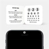 silver "numbers set" reusable privacy sticker sets CamTag on phone