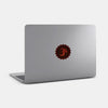 dark "om" tabtag reusable macbook sticker tabtag on a macbook