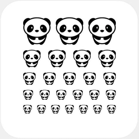 animals "panda" reusable privacy sticker set CamTag