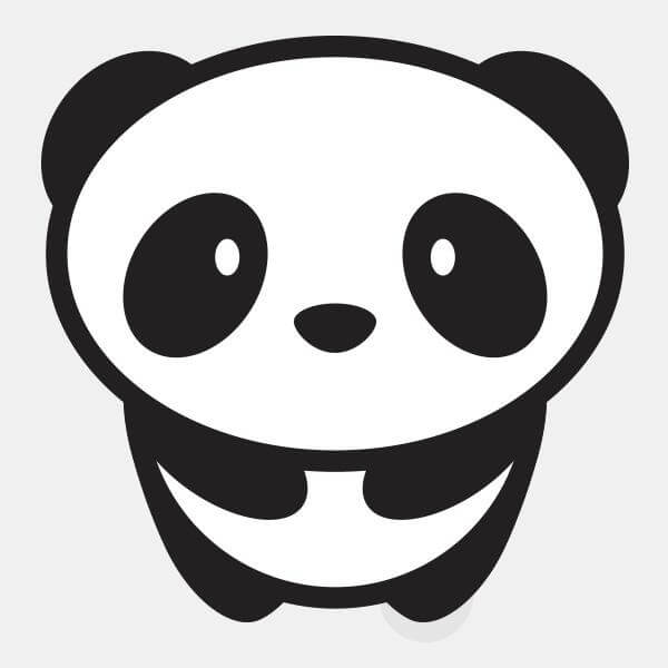animals "panda" reusable macbook sticker tabtag