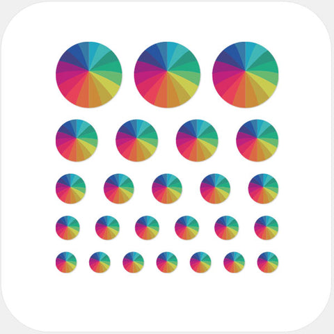 colorful "rainbow umbrella" reusable privacy sticker set CamTag