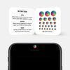 colorful "rainbow umbrella" reusable privacy sticker CamTag on phone