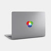 colorful "rgb" tabtag reusable macbook sticker tabtag on a mac