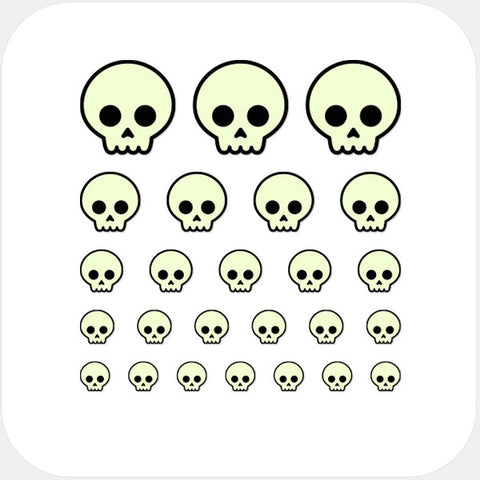 luminescent day "skull" reusable privacy sticker set CamTag