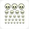 luminescent day "skull" reusable privacy sticker set CamTag