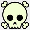 luminescent day "skull" reusable macbook sticker tabtag