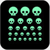 luminescent night "skull" reusable privacy sticker set CamTag
