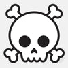 white "skull" reusable macbook sticker tabtag