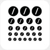 typographic dark "slash" reusable privacy sticker set CamTag