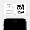 typographic dark "slash" reusable privacy sticker CamTag on phone