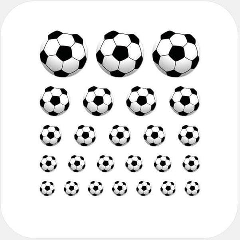 white "soccer ball" reusable privacy sticker set CamTag