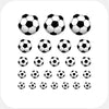 white "soccer ball" reusable privacy sticker set CamTag
