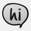 silver "speech bubble hi" reusable macbook sticker tabtag on sale