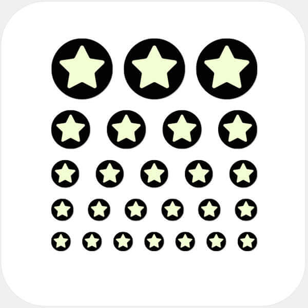 reusable camera privacy sticker set with multiple sizes for laptops tablets and smartphones – luminescent day Star CamTag 