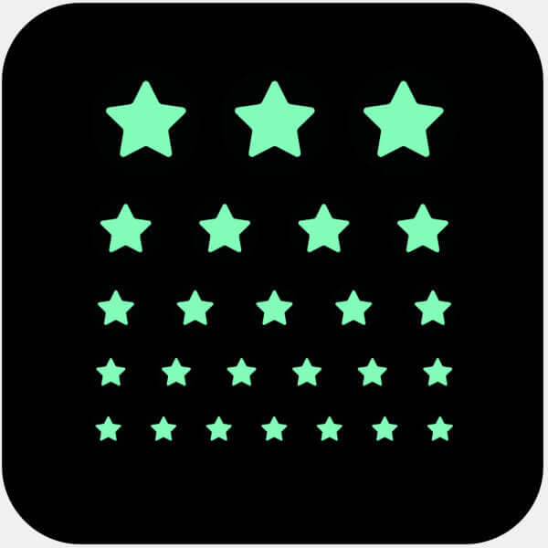 reusable camera privacy sticker set with multiple sizes for laptops tablets and smartphones – luminescent night Star CamTag 