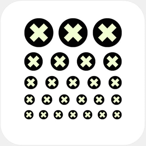 luminescent day "x" reusable privacy sticker set CamTag