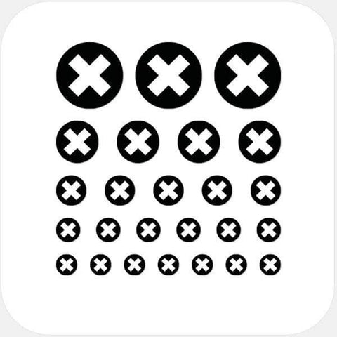 dark "x" reusable privacy sticker set CamTag