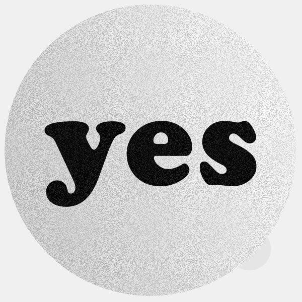 silver "yes" reusable macbook sticker tabtag