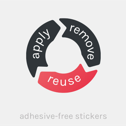 adhesive-free stickers: apply - remove - reuse