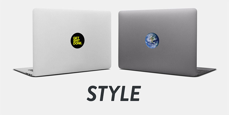 laptops equipped with adhesive-free, reusable macbook stickers
