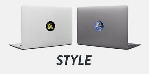 laptops equipped with adhesive-free, reusable macbook stickers